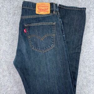 Levis 508 Regular Taper Fit Jeans Mens 32x32 Dark Wash Blue Denim 100% Cotton